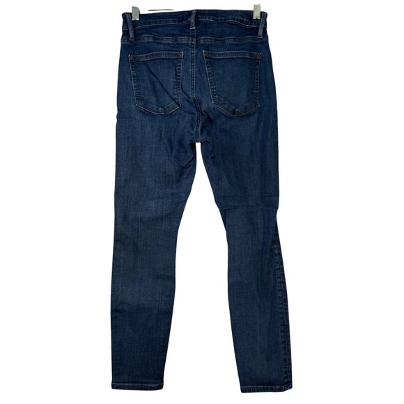 Loft Curvy Skinny Crop Jeans Size 2 Dark Wash Denim - Picture 3 of 9